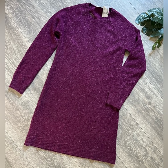 Children’s place sequin wings sweater dress in Tart Raisin size 10-12/L NWT! - Picture 3 of 8